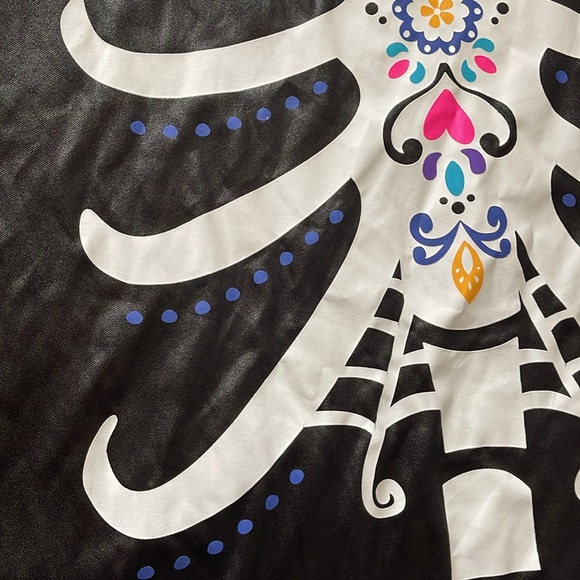 NWOT Suit Yourself Costume Co Sz L Day of the Dead Black Dress - Picture 9 of 12